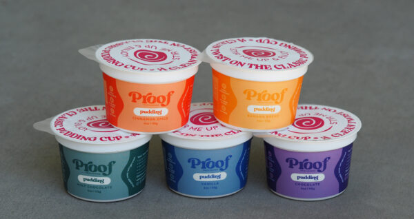 An image of five puddings